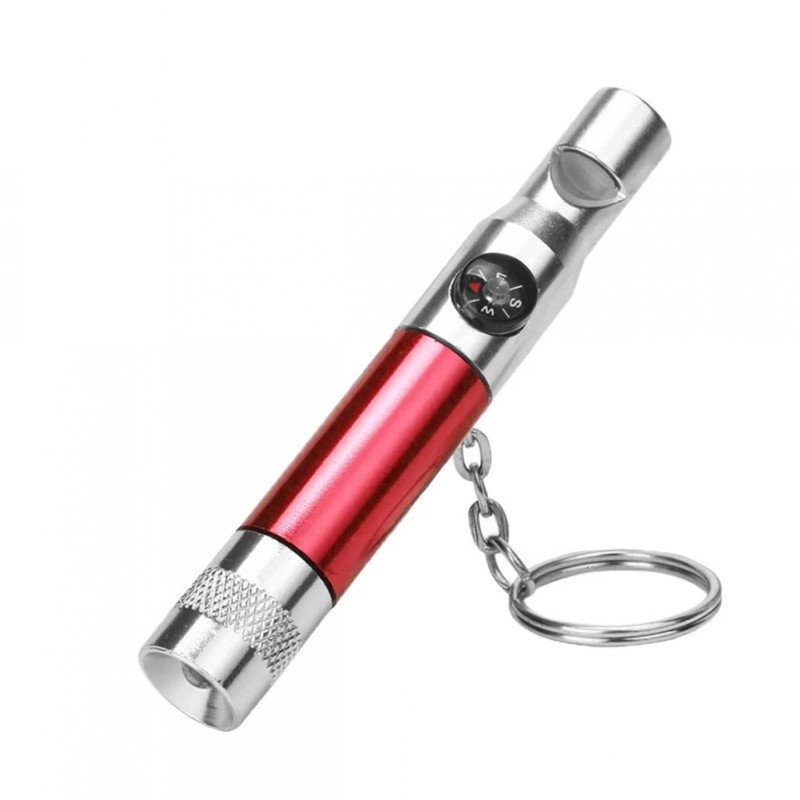 Llavero Wind Linterna, con silbato, brújula y linterna Led, 9.3 x 1.3 cmts
