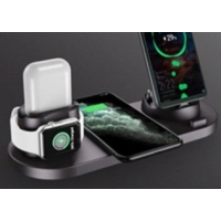 Cargador Inalámbrico de 15W, plegable, 3 en 1, Stand y Cargador Doble