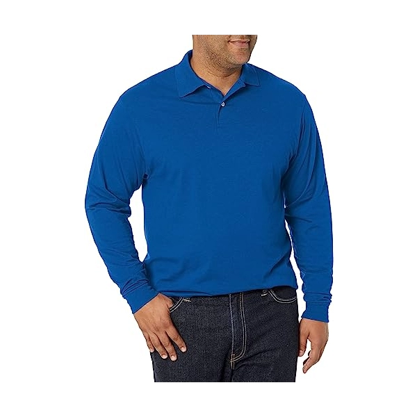 Camiseta Tipo Polo, poliester/algodon, manga larga