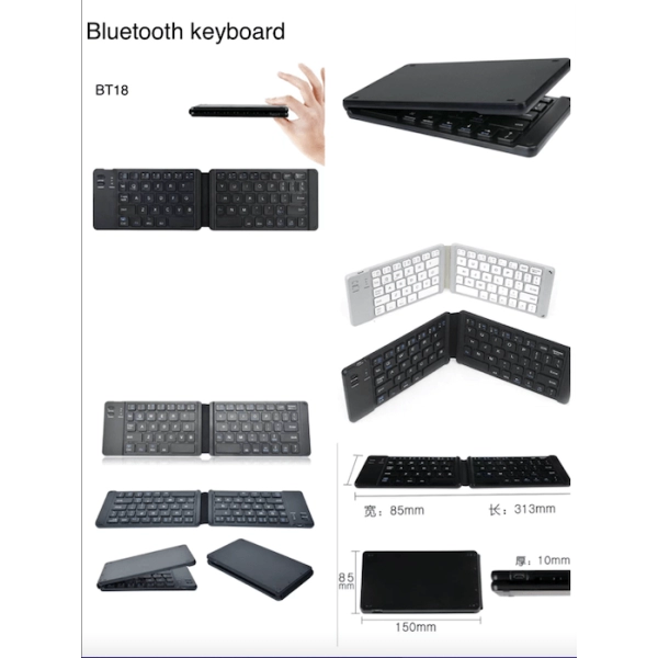 Teclado Plegable Inalambrico Bluetooth, tamaño 15 x 8.5 x 1 cmt