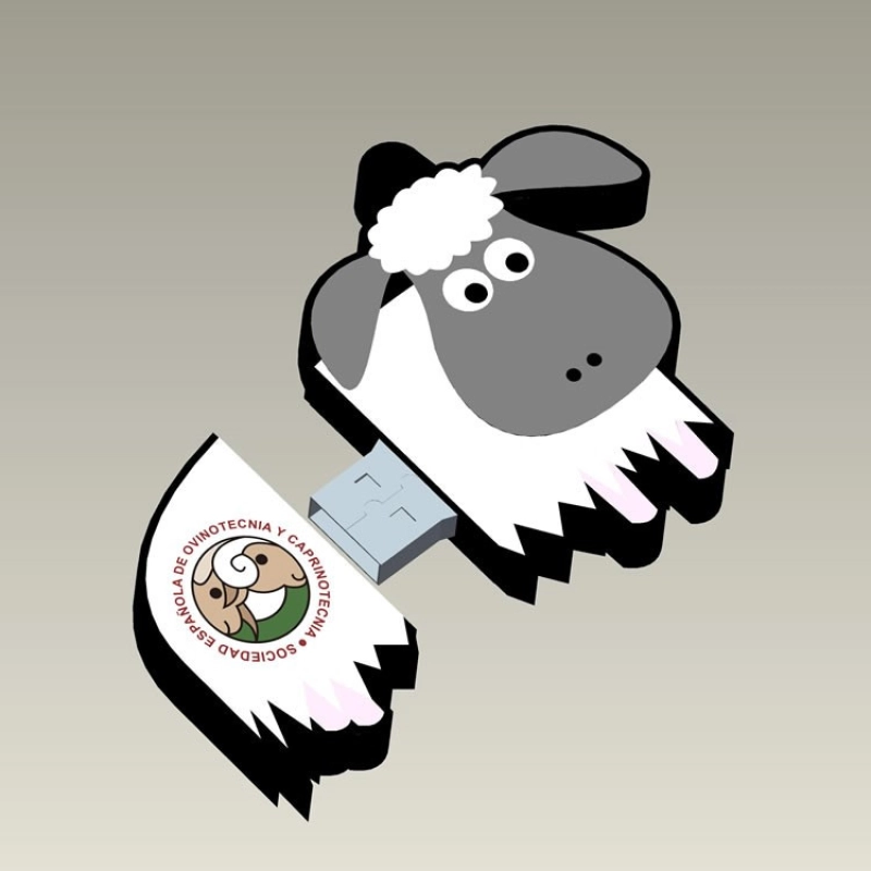 Memoria USB en PVC 2D diseño Vaca