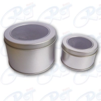 Caja Redonda de Aluminio con Ventana para empaque de USB