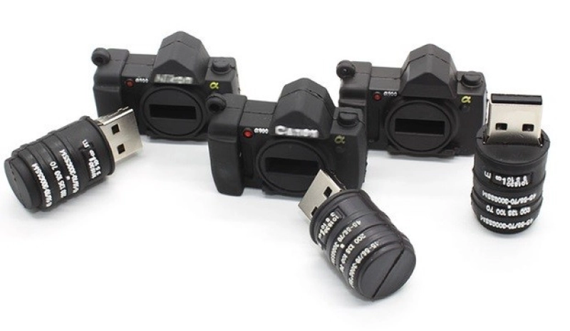 Memoria USB en PVC 3D diseño Camara Fotografica