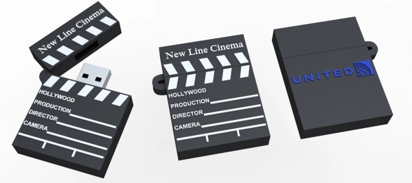 Memoria USB en PVC 2D diseño Claqueta de Cine