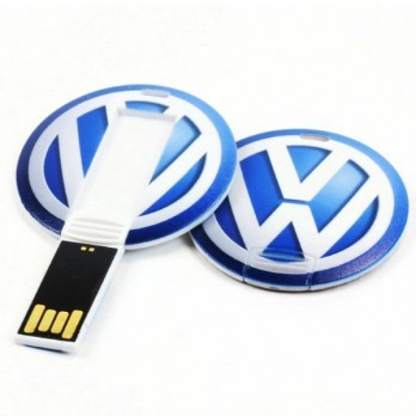 Memoria USB plastica en forma de Tarjeta redonda
