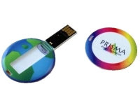 Memoria USB plastica en forma de Tarjeta redonda
