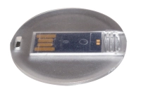 Memoria USB plastica en forma de Tarjeta redonda