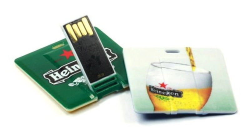 Memoria USB plastica en forma de Tarjeta cuadrada