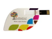 Memoria USB plastica semi ovalada en forma de Tarjeta