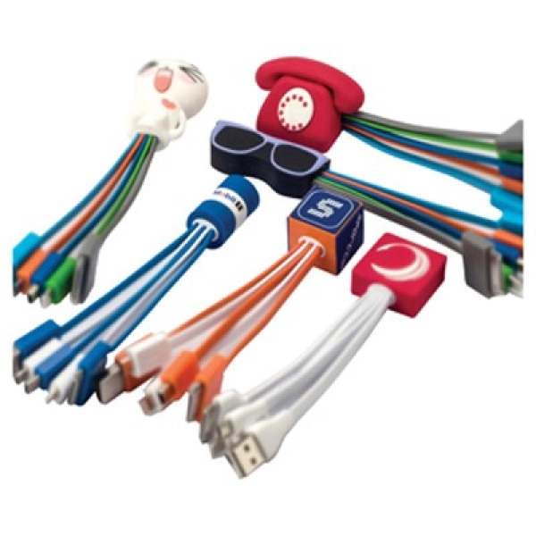 Cable Multiconector x 3 en PVC 3D en diseño personalizado