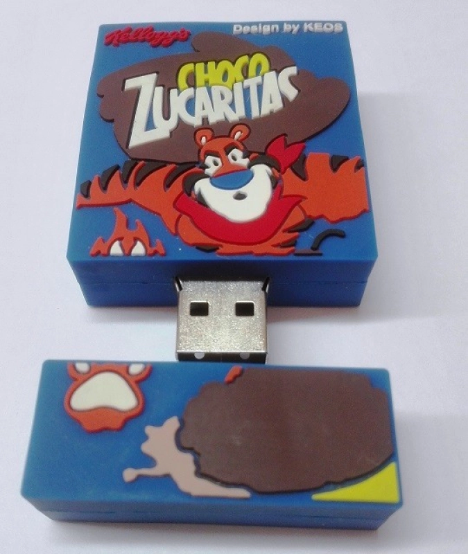 Memoria USB en PVC 2D diseño Caja de Zucaritas