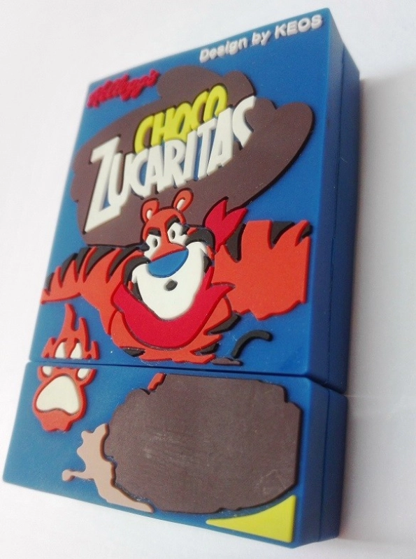 Memoria USB en PVC 2D diseño Caja de Zucaritas