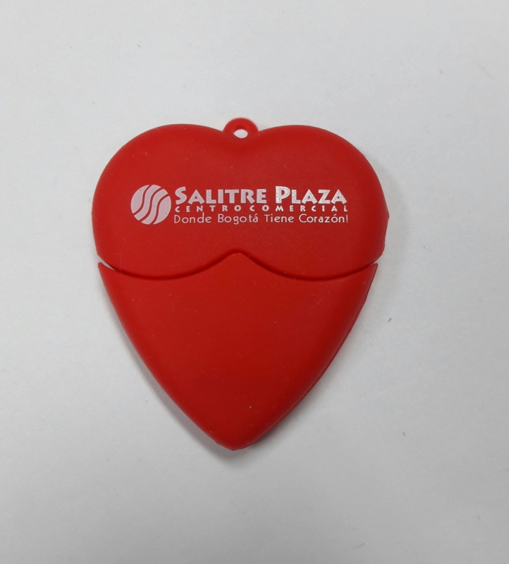 Memoria USB en PVC 2D diseño Corazon