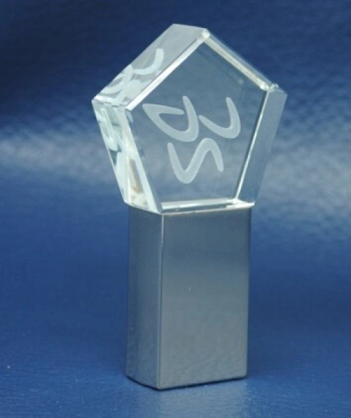 Memoria USB en Metal y Cristal