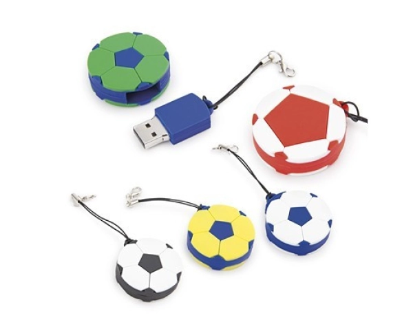 Memoria USB en PVC 2D diseño Balon de Futbol