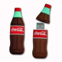 Memoria USB en PVC 2D diseño Botella de Cocacola