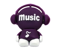 Memoria USB en PVC 3D diseño Muñeco con Audifonos