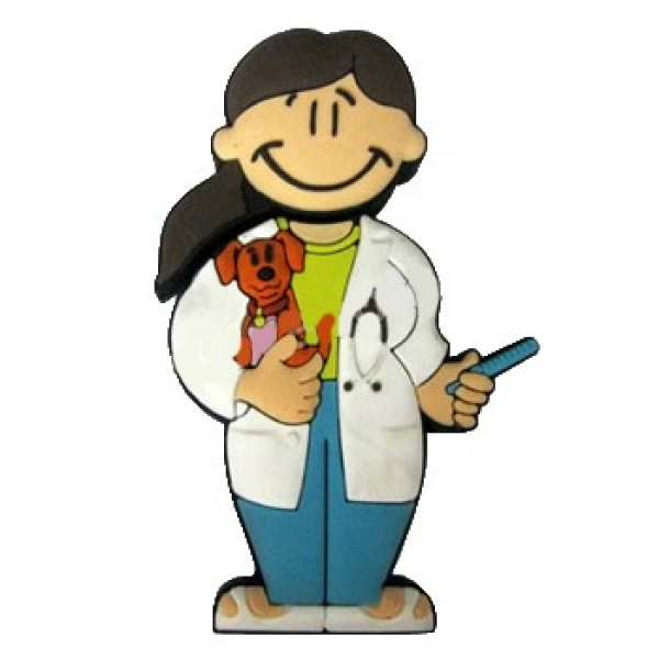 Memoria USB en PVC 2D diseño Veterinaria