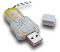 Memoria USB plastica diseño de Doctor, con domo