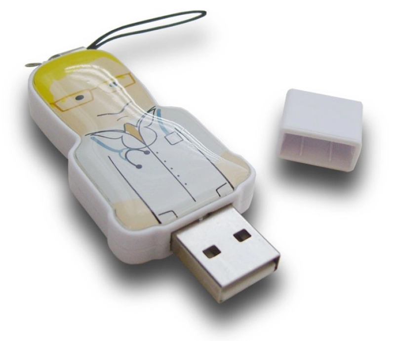 Memoria USB plastica diseño de Doctor, con domo