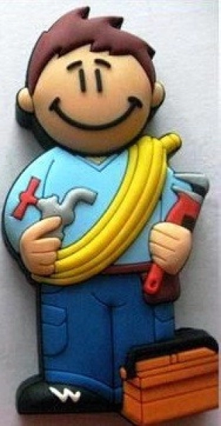 Memoria USB en PVC 2D diseño Plomero