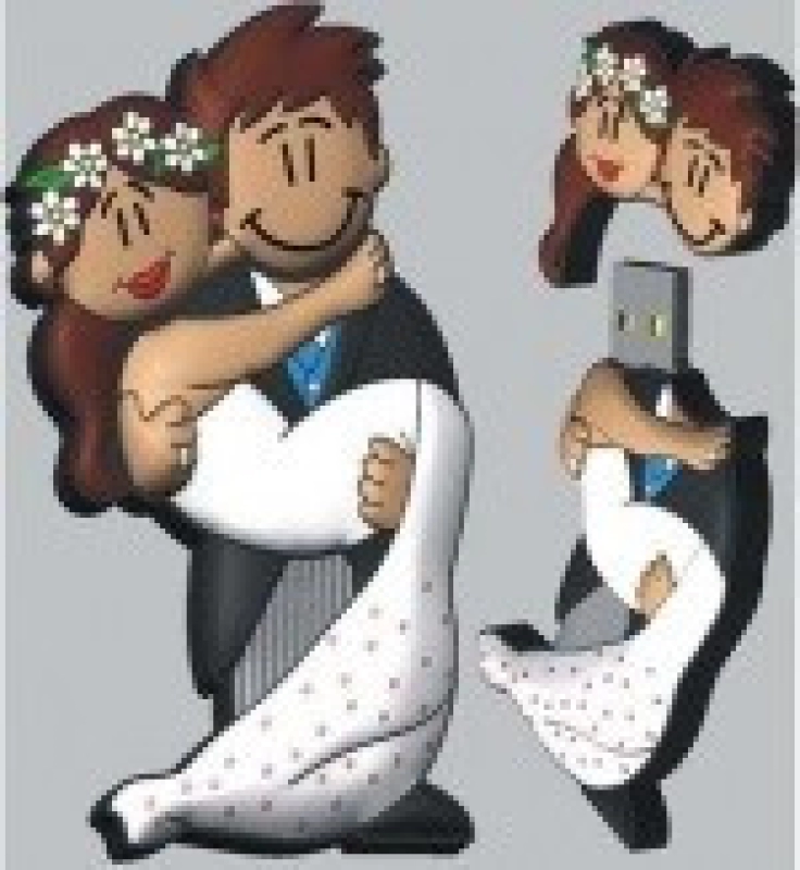 Memoria USB en PVC 2D diseño Novios