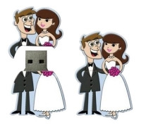 Memoria USB en PVC 2D diseño Novios