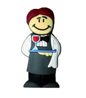 Memoria USB en PVC 2D diseño Mesero