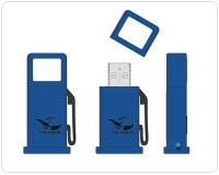 Memoria USB en PVC 2D diseño Dispensador de Gasolina