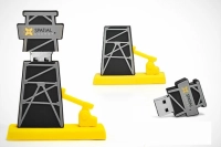 Memoria USB en PVC 2D diseño Torre para Exploracion de Petroleo
