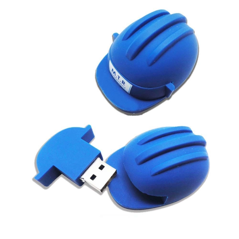 Memoria USB en PVC 3D diseño Casco de Construccion