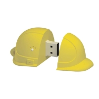 Memoria USB en PVC 3D diseño Casco de Construccion