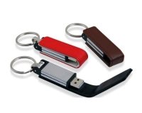 Memoria USB en Cuero y Metal