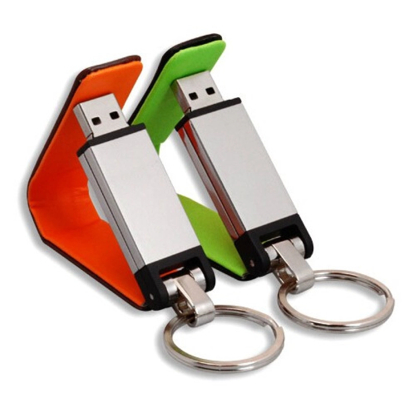 Memoria USB en Cuero y Metal