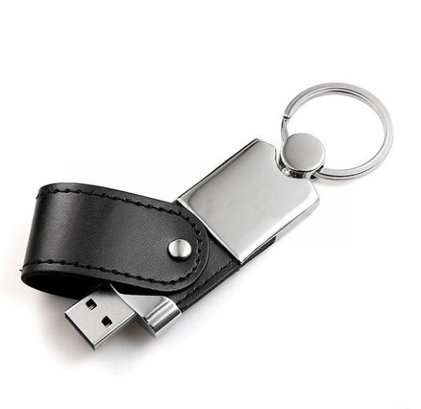 Memoria USB en Cuero y Metal