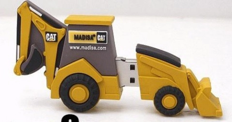Memoria USB en PVC 3D diseño Grua con Pala