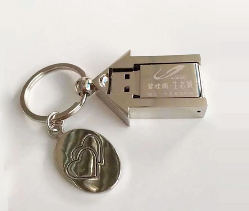 Memoria USB metalica en forma de Casa