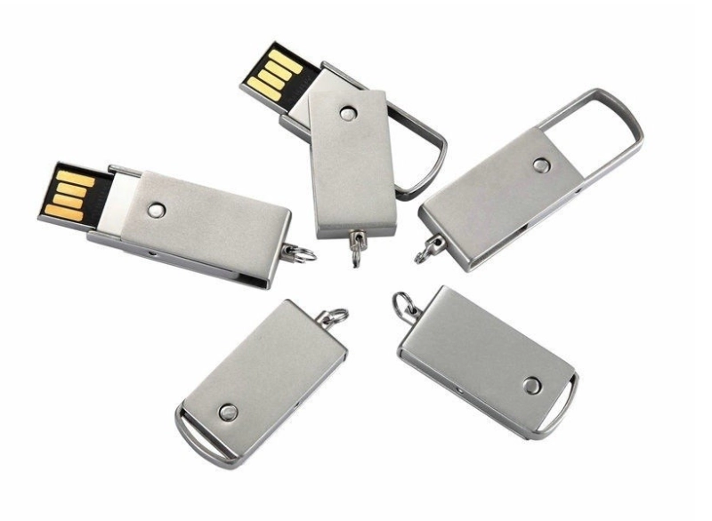 Memoria USB giratoria metalica mini