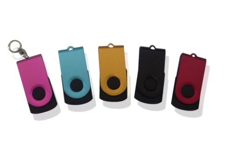 Memoria USB giratoria metalica mini