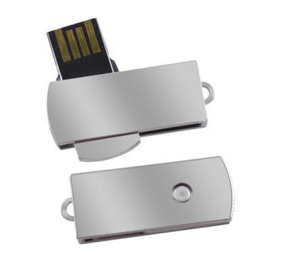 Memoria USB giratoria metalica mini