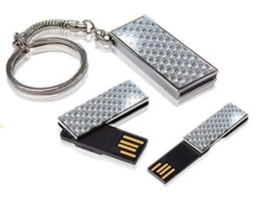 Memoria USB metalica giratoria mini