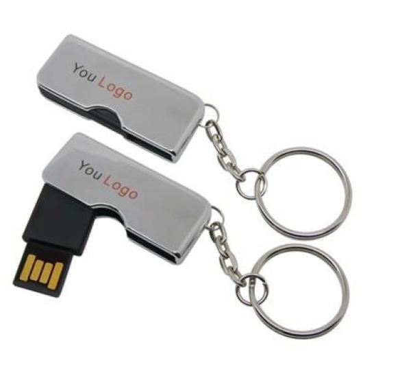 Memoria USB giratoria metalica mini