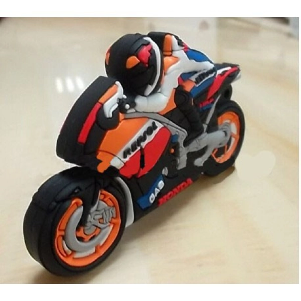 Memoria USB en PVC 2D diseño Motocicleta