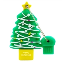 Memoria USB en PVC 2D diseño Arbolito Navideño