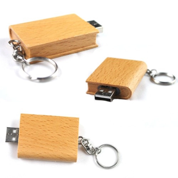 Memoria USB en madera en forma de Libro