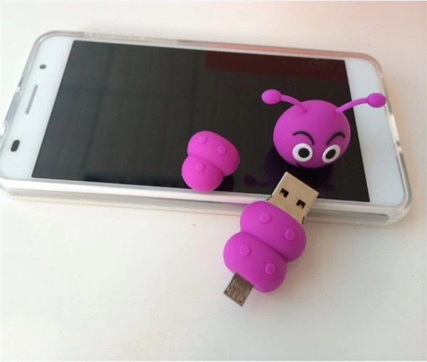 Memoria USB PVC 3D diseño requerido, con OTG