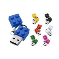Memoria USB plastica en forma de ficha de Lego