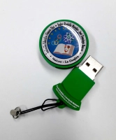 Memoria USB en PVC 2D diseño logo Institucion Educativa #10