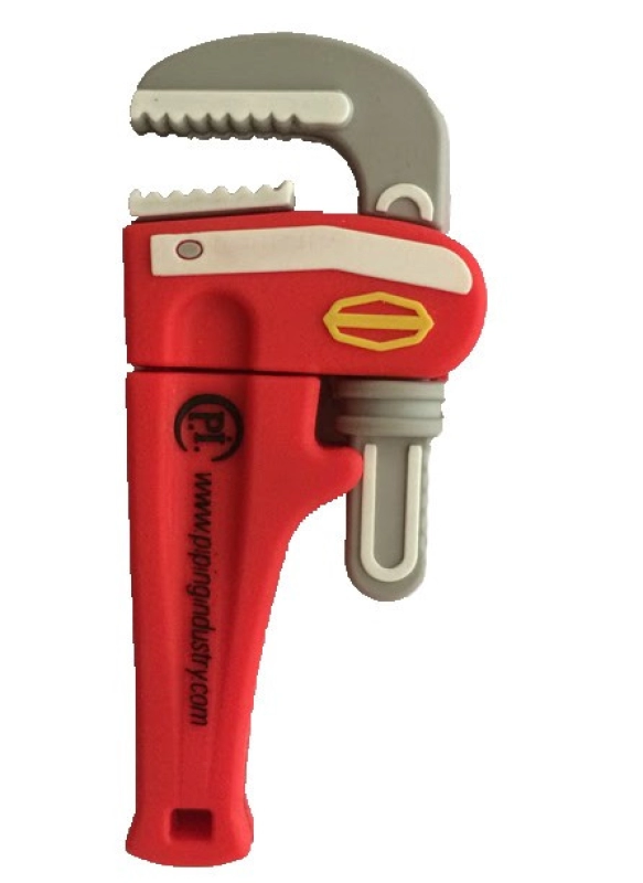 Memoria USB en PVC 2D diseño Llave de Tubo