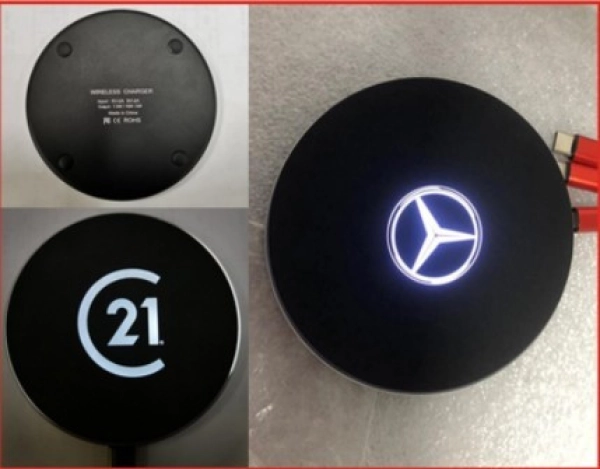 Cargador Inalambrico con logo en LED.